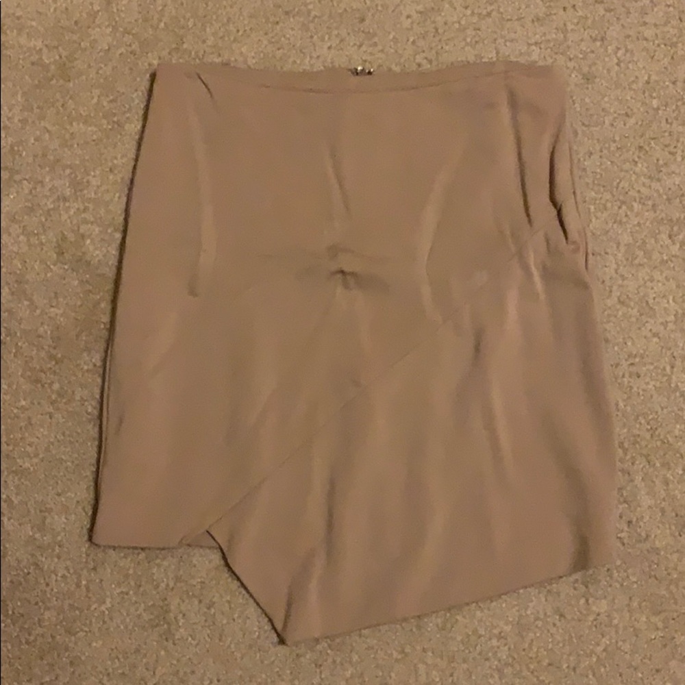 Nude Tobi Asymmetrical Mini Skirt